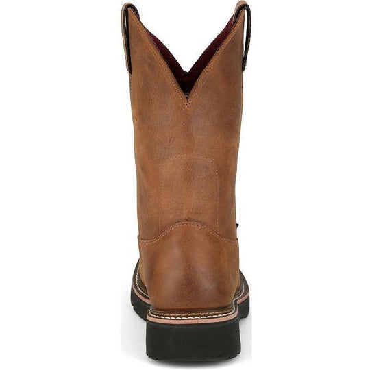 Justin Men's Ames 11" Steel Toe Waterproof Slip Resistant Work Boot - Walnut Brown - HL4225 - Overlook Boots