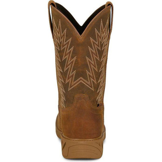 Justin Men's Blinder 11" Steel Toe Waterproof Western Work Boot - Brown - PD4069 - Overlook Boots