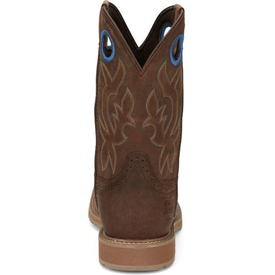 Justin Men's All Round 11" Waterproof Slip Resistant Western Work Boot - Brown - SE3114 - Overlook Boots