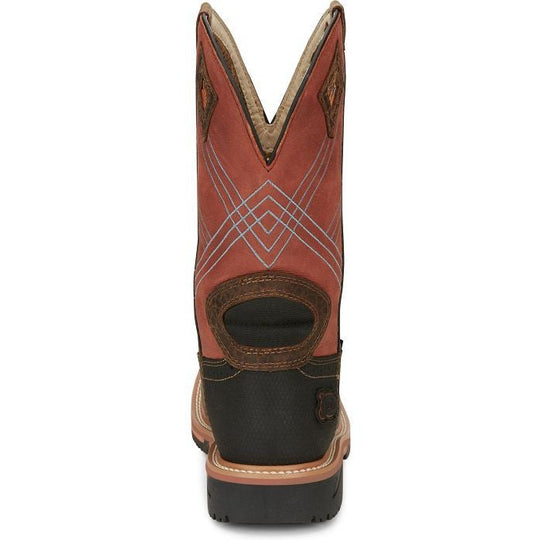 Justin Men's Dalhart 12" Waterproof Slip Resistant Work Boot - Caramel Brown - SE4216 - Overlook Boots