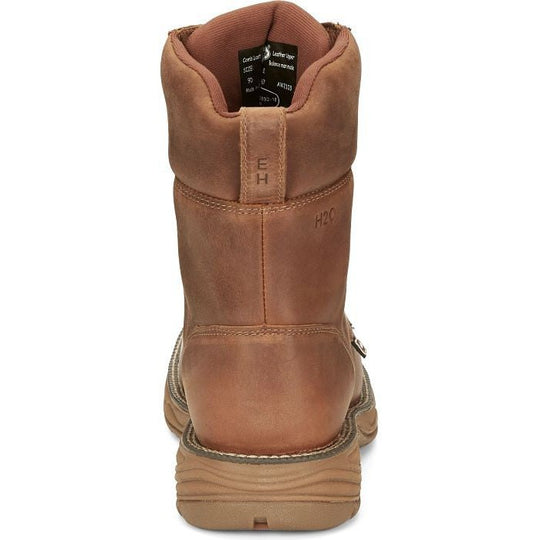 Justin Men's Rush 8" Waterproof Lace Up Slip Resistant Work Boot - Barley Brown - SE467 - Overlook Boots