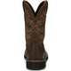 Justin Men's Driller 11" Square Toe Slip Resistant Work Boot - Dark Brown - SE4681 - Overlook Boots