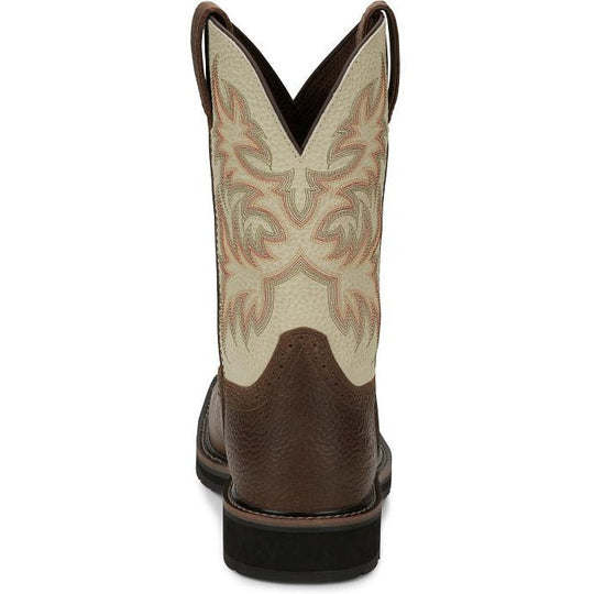 Justin Men's Driller 11" Steel Toe Slip Resistant Work Boot - Copper - SE4684 - Overlook Boots