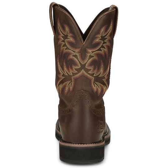Justin Men's Driller 11" Waterproof Slip Resistant Work Boot - Tan/Brown - SE4689 - Overlook Boots
