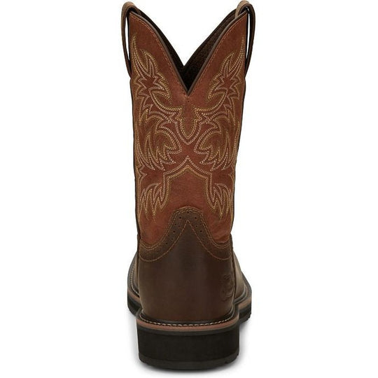 Justin Men's Switch 11" Composite Toe Slip Resistant Work Boot - Brown - SE4812 - Overlook Boots