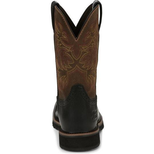 Justin Men's Driller 11" Composite Toe Slip Resistant Work Boot - Black - SE4818 - Overlook Boots