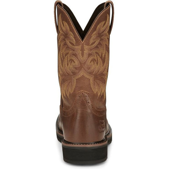 Justin Men's Handler 11" Composite Toe Slip Resistant Work Boot - Brown - SE4824 - Overlook Boots