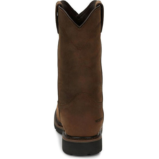 Justin Men's Drywall 10" Waterproof Slip Resistant Work Boot - Whiskey Brown - SE4960 - Overlook Boots