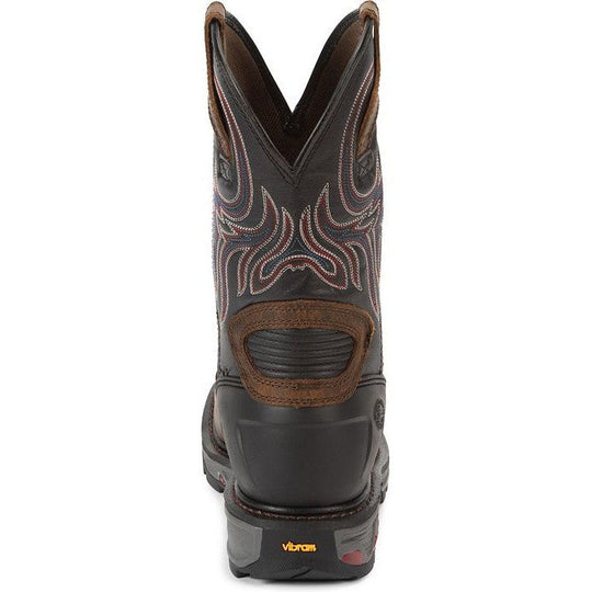 Justin Men's Tanker 11" Steel Toe Slip Resistant Work Boot - Brown - WK2104 - Overlook Boots