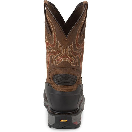 Justin Men's Driscoll 11" Steel Toe Waterproof Metguard Work Boot - Pecan Brown - WK2112 - Overlook Boots
