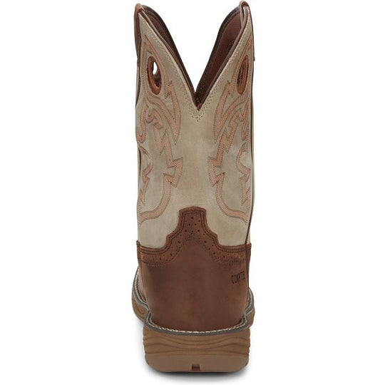 Justin Men's Rush 11" Composite Toe Waterproof Slip Resistant Work Boot - Rust Tan - WK4338 - Overlook Boots