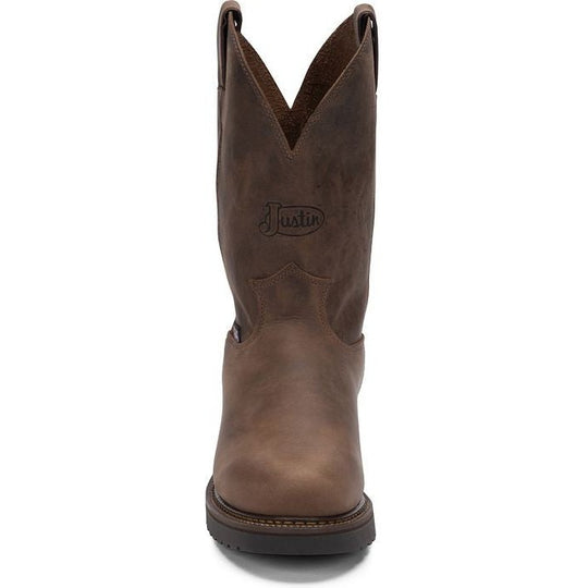 Justin Men's Balusters 11" Slip Resistant Work Boot - Bay Gaucho Brown - 4444 - Overlook Boots