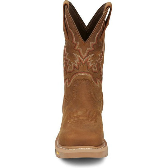 Justin Men's Montana 11" Nano Composite Toe Waterproof Work Boot - Rust Brown - CR2124 - Overlook Boots