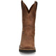 Justin Men's Ames 11" Soft Toe Waterproof Pull On Slip Resistant Work Boot - Walnut Brown - HL4222 - Overlook Boots