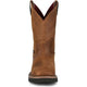 Justin Men's Ames 11" Soft Toe Waterproof Pull On Slip Resistant Work Boot - Walnut Brown - HL4224 - Overlook Boots