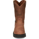 Justin Men's Round Up 10" Round Toe Slip Resistant Western Work Boot - Aged Bark Brown - OW4760 - Overlook Boots