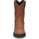 Justin Men's Round Up 10" Waterproof Slip Resistant Western Work Boot - Aged Bark Brown - OW6604 - Overlook Boots