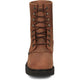Justin Men's Livestock 8" Round Steel Toe Lace Up Slip Resistant Western Work Boot - Aged Brown - OW764 - Overlook Boots