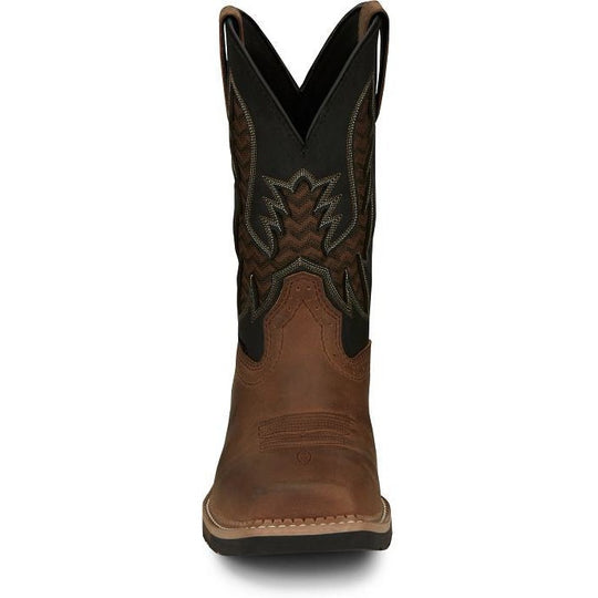Justin Men's Bolt 11" Nano Composite Toe Western Work Boot -Brown- SE4113 - Overlook Boots