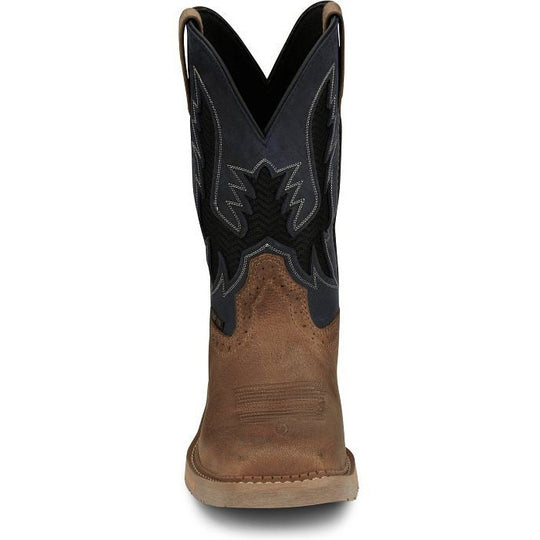 Justin Men's Bolt 11" Composite Toe Slip Resistant Western Work Boot - Peanut Tan - SE4115 - Overlook Boots