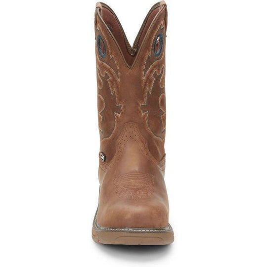 Justin Men's Rush 11" Nano Composite Toe Waterproof Slip Resistant Work Boot - Barley Brown - SE4334 - Overlook Boots