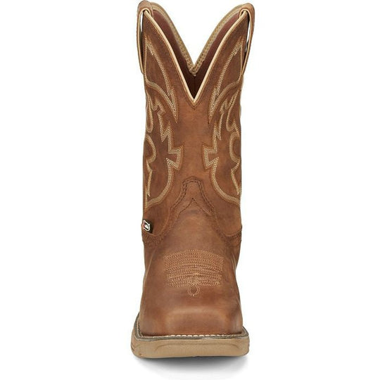 Justin Men's Rush 11" Steel Toe Waterproof Slip Resistant Work Boot - Tan - SE4340 - Overlook Boots