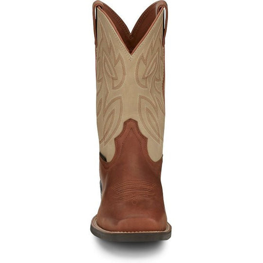 Justin Men's Canter 11" Steel Toe Slip Resistant Western Work Boot - Whiskey Brown - SE4511 - Overlook Boots