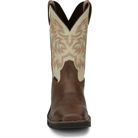 Justin Men's Driller 11" Steel Toe Slip Resistant Work Boot - Copper - SE4684 - Overlook Boots