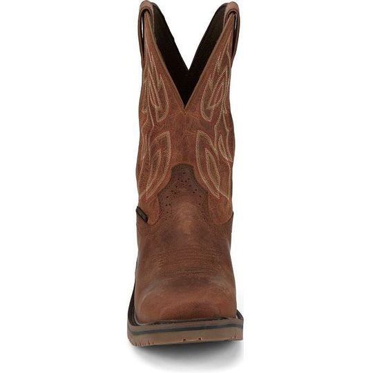 Justin Men's Wolfe 11" Nano Composite Toe Slip Resistant Western Work Boot - Russet Brown - SE4752 - Overlook Boots