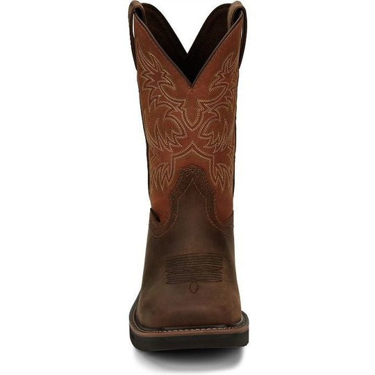 Justin Men's Switch 11" Composite Toe Slip Resistant Work Boot - Brown - SE4812 - Overlook Boots
