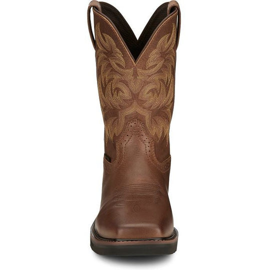 Justin Men's Handler 11" Composite Toe Slip Resistant Work Boot - Brown - SE4824 - Overlook Boots
