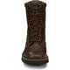 Justin Men's Pulley 8" Lace Up Slip Resistant Work Boot - Aged Brown - SE681 - Overlook Boots