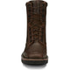 Justin Men's Pulley 8" Steel Toe Lace Up Slip Resistant Work Boot - Aged Bark Brown - SE682 - Overlook Boots