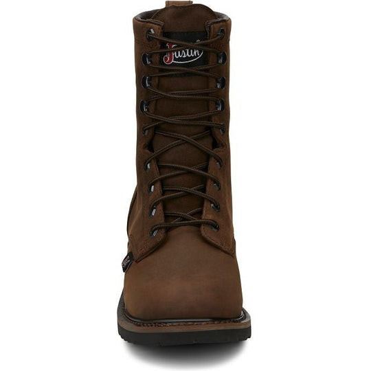 Justin Men's Drywall 8" Waterproof Lace Up Work Boot - Aged Brown - SE960 - Overlook Boots