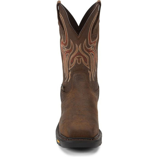 Justin Men's Driscoll 11" Steel Toe Waterproof Metguard Work Boot - Pecan Brown - WK2112 - Overlook Boots