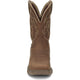 Justin Men's Rush 11" Steel Toe Waterproof Slip Resistant Work Boot - Saddle Tan - WK4331 - Overlook Boots