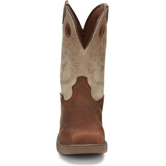 Justin Men's Rush 11" Composite Toe Waterproof Slip Resistant Work Boot - Rust Tan - WK4338 - Overlook Boots