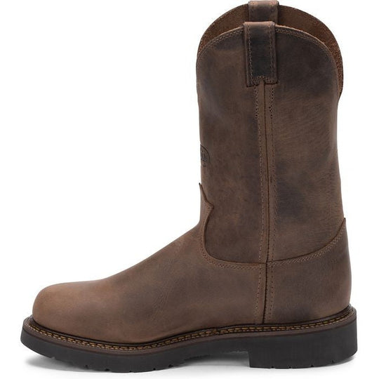 Justin Men's Balusters 11" Slip Resistant Work Boot - Bay Gaucho Brown - 4444 - Overlook Boots