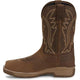 Justin Men's Nitread 11" Waterproof Slip Resistant Pull On Work Boot - Taupe Brown - CR3211 - Overlook Boots