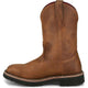 Justin Men's Ames 11" Soft Toe Waterproof Pull On Slip Resistant Work Boot - Walnut Brown - HL4224 - Overlook Boots