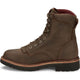 Justin Men's Rivot 8" Lace Up Slip Resistant Western Work Boot - Hickory Brown - OW440 - Overlook Boots