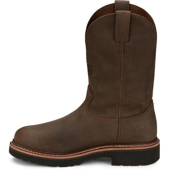 Justin Men's Carbide 11" Western Work Boot - Hickory Brown - OW4440 - Overlook Boots