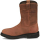 Justin Men's Round Up 10" Waterproof Slip Resistant Western Work Boot - Aged Bark Brown - OW6604 - Overlook Boots