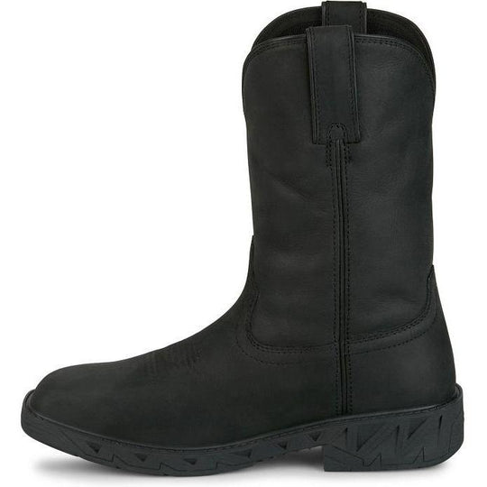 Justin Men's Drifter 11" Steel Toe WP Western Work Boot - Black - PD4065 - Overlook Boots