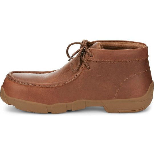 Justin Men's Cappie 4" Alloy Toe Slip Resistant Work Shoe - Brown - SE242 - Overlook Boots