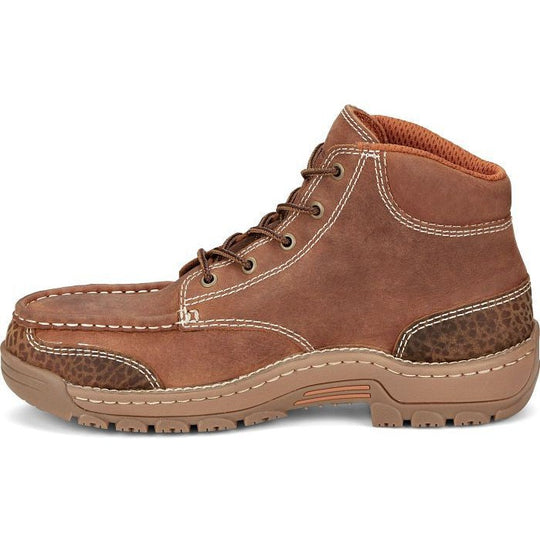 Justin Men's Corbett 5" Alloy Toe Waterproof Western Work Boot -Brown- SE253 - Overlook Boots