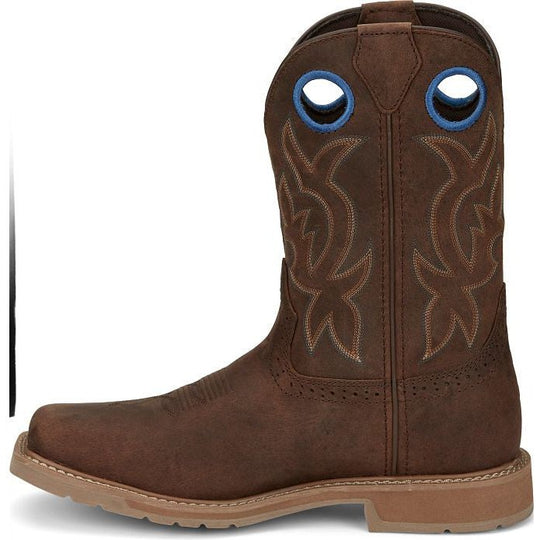 Justin Men's All Round 11" Waterproof Slip Resistant Western Work Boot - Brown - SE3114 - Overlook Boots