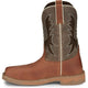 Justin Men's Bolt 11" Square Toe Western Work Boot -Brown- SE4110  - Overlook Boots