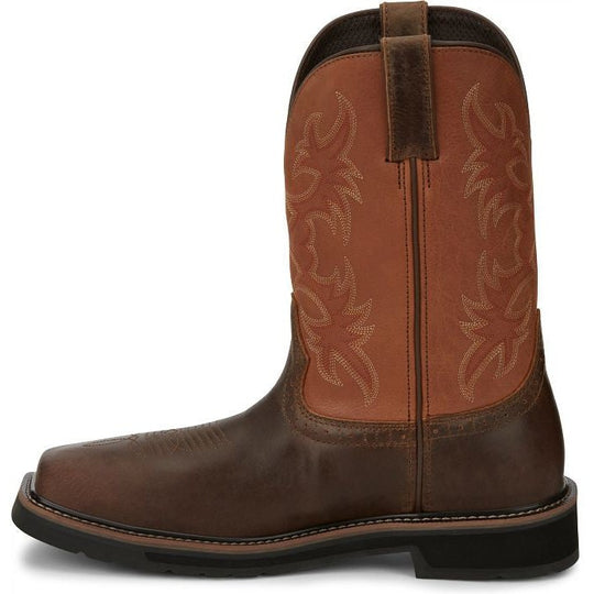 Justin Men's Actuator 11" Composite Toe Static Dissipative Work Boot - Brown - SE4300 - Overlook Boots