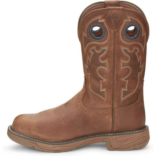 Justin Men's Rush 11" Nano Composite Toe Waterproof Slip Resistant Work Boot - Barley Brown - SE4334 - Overlook Boots